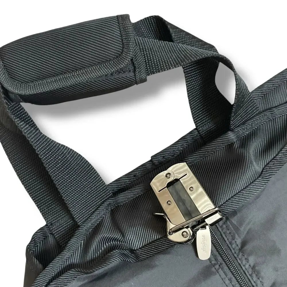 WallyBags Deluxe Travel Garment Bag Carry On 3 Pockets WallyLock Hanger Clamp ID